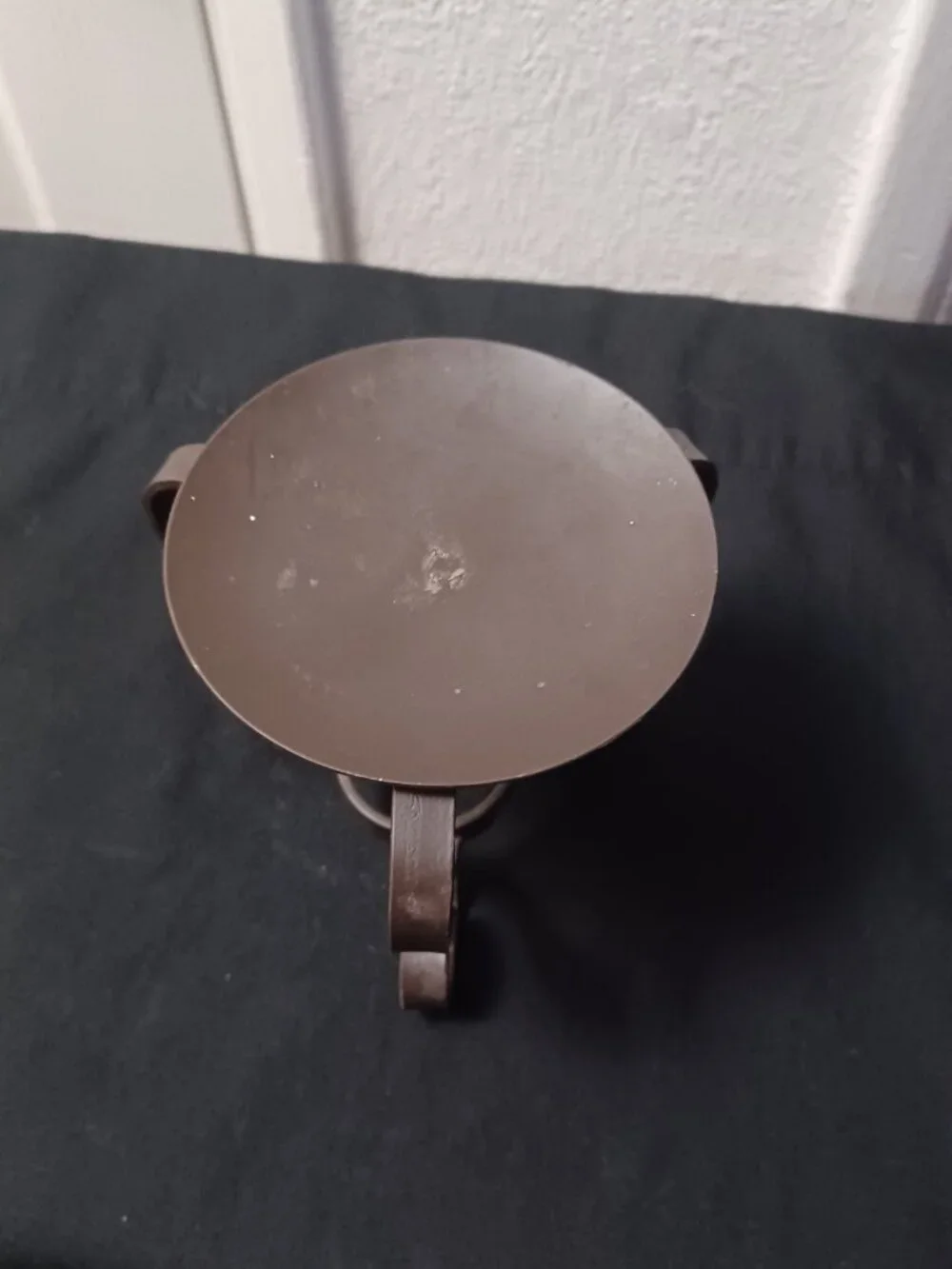 Iron Rod candle holder for large candles 5.5 In Tall 5 In Wide Top (Circular)